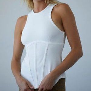 Free People Headstart Tank Top Corset Top Movement Large